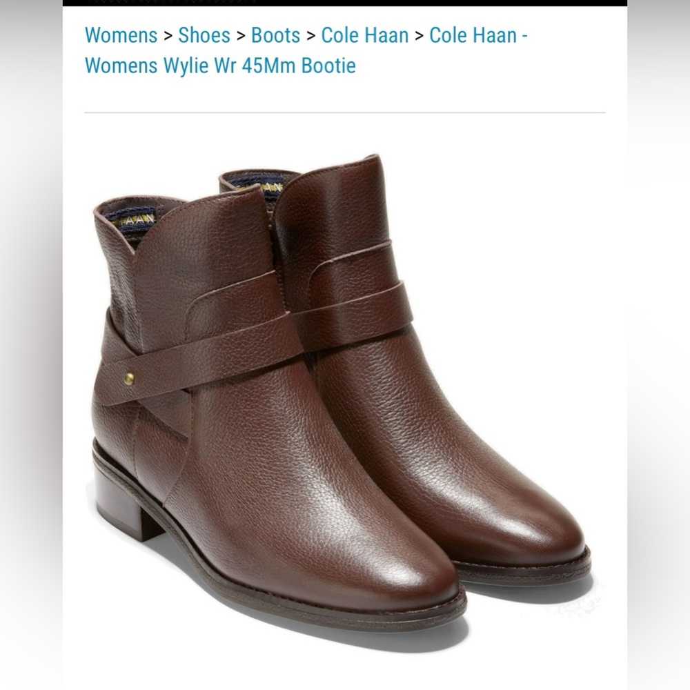 Cole Haan Women's Wylie Brown Bootie.  Size 9.  In good condition.